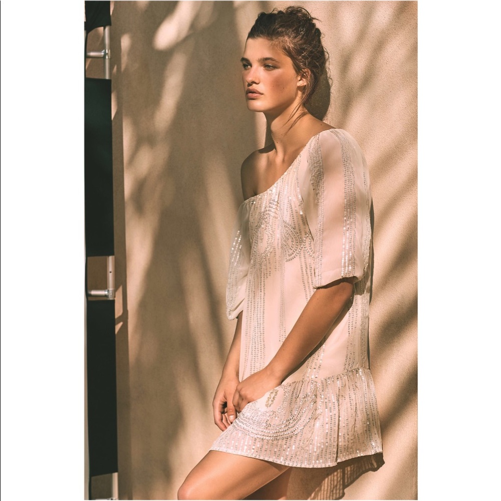 Anthropologie Beaded Sands Swing Dress XS